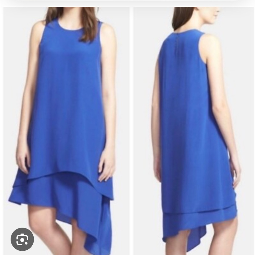Eileen Fisher Royal Blue Asymmetrical Dress